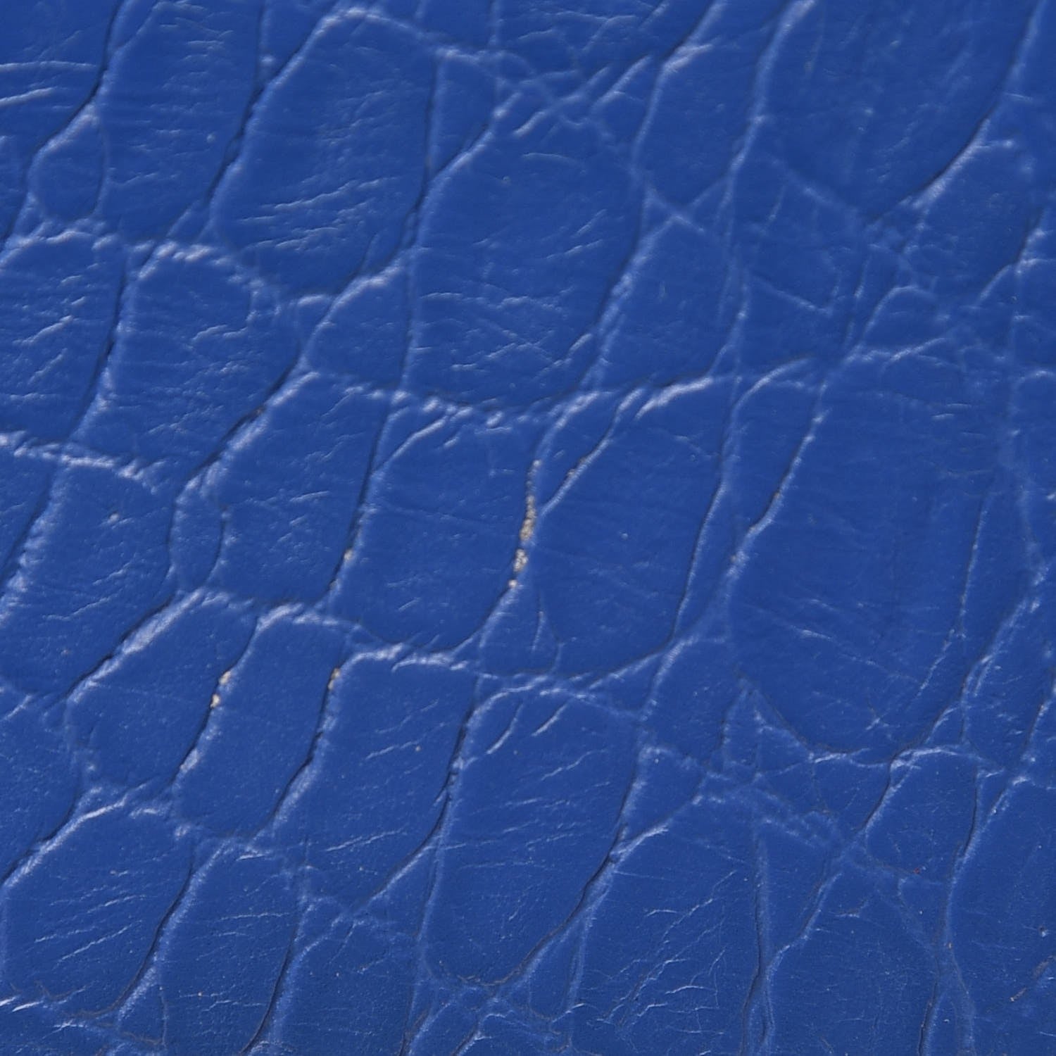 Saint Laurent Calfskin Crocodile Embossed Monogram Credit Card Case Royal Blue 8 of 8