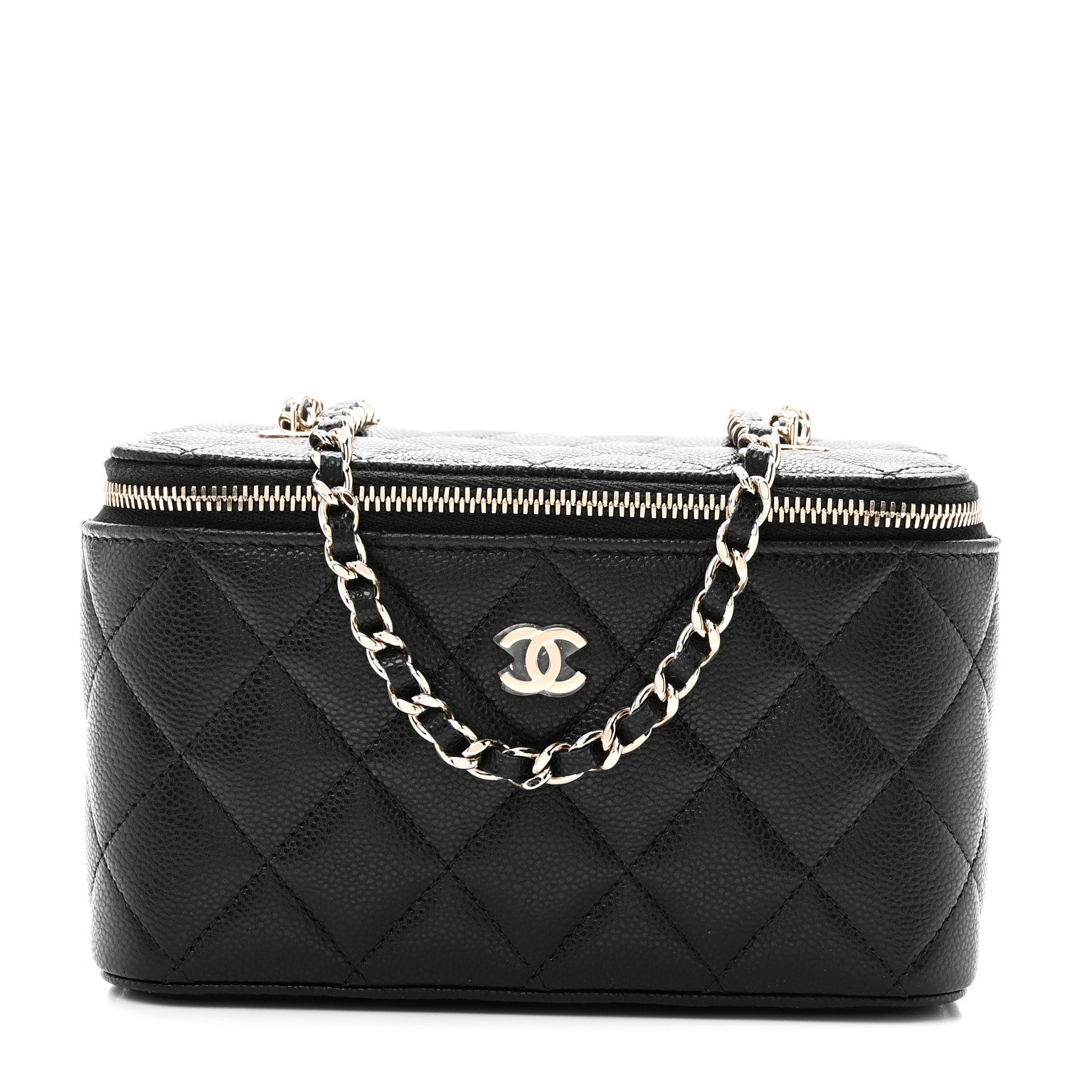 Chanel Caviar Quilted Small Vanity Case With Chain Black 1 of 10