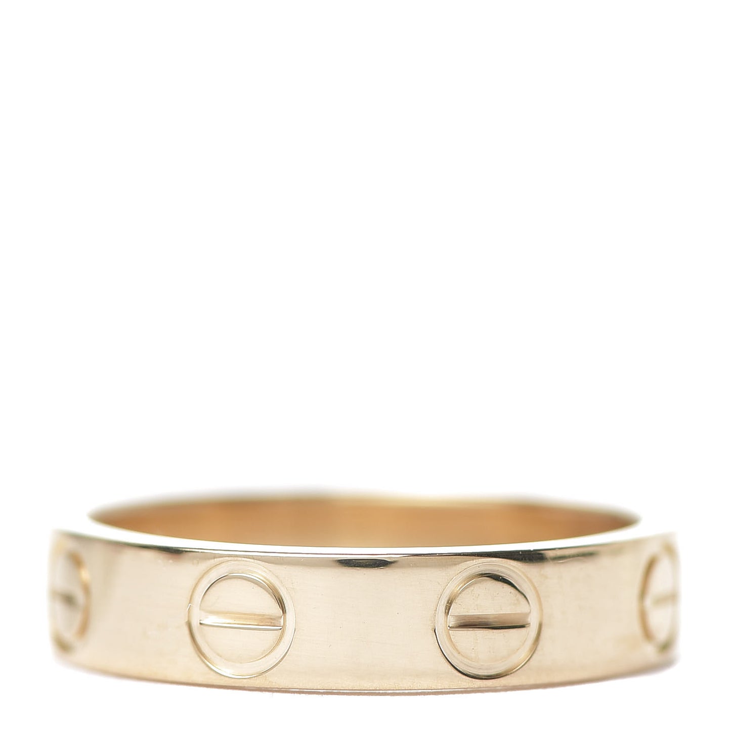 18K Yellow Gold 3.5mm LOVE Wedding Band Ring 45 3.25