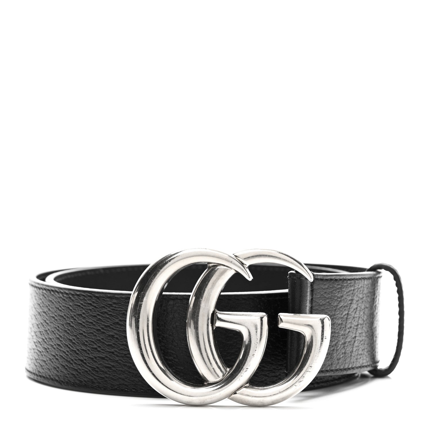 Gucci Textured Calfskin Double G 40mm Belt 80 32 Black 1 of 6