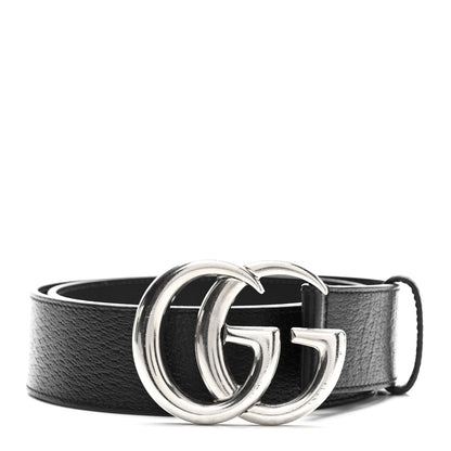 Gucci Textured Calfskin Double G 40mm Belt 80 32 Black 1 of 6