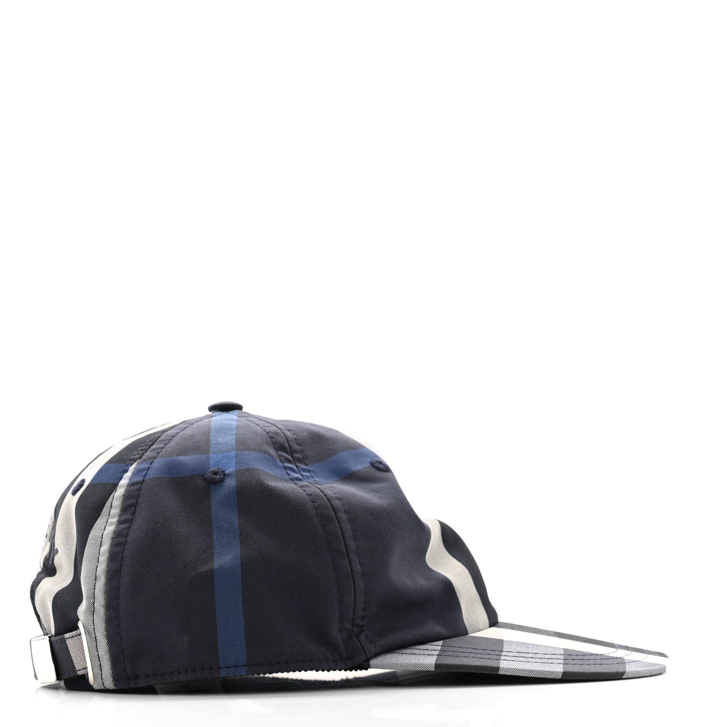 Burberry Technical Cotton Check Baseball Cap L Blue Grey 5 of 9