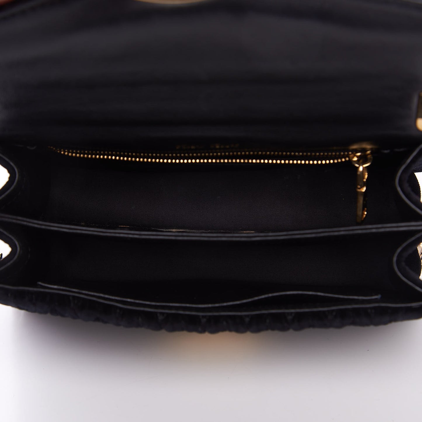 Velluto Matelasse Confidential Chain Shoulder Bag Black
