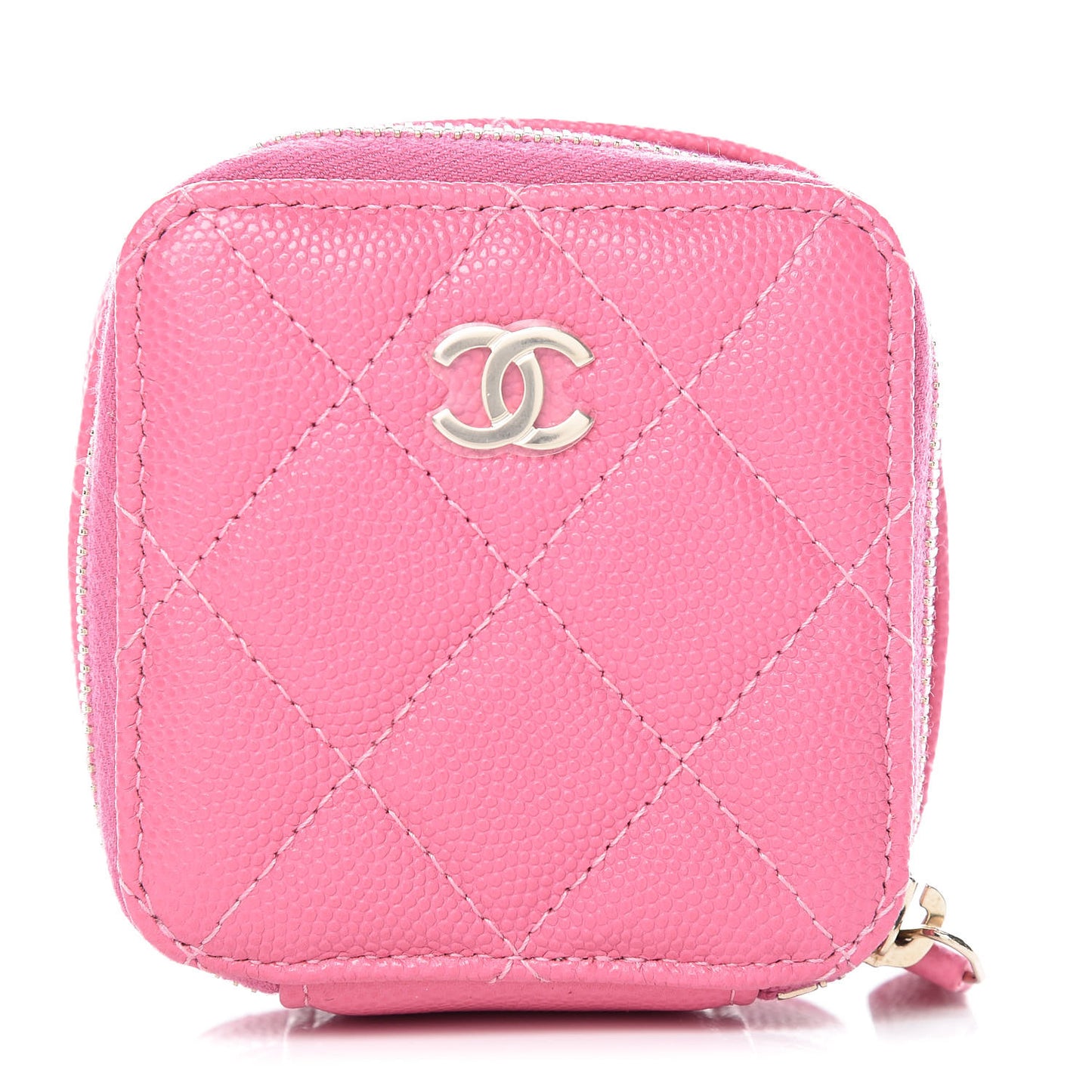 Caviar Square Vanity Cosmetic Case Pink