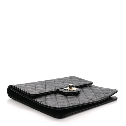 Chanel Caviar Quilted Square Flap Clutch Black 4 of 9
