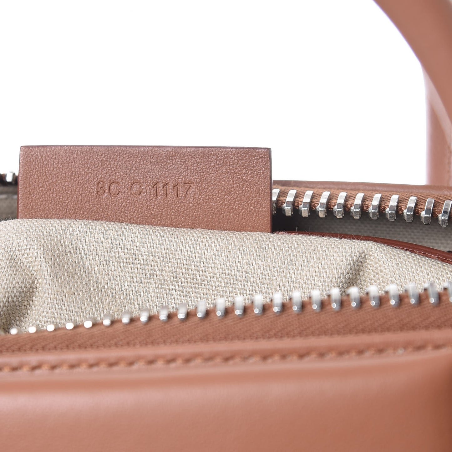 Calfskin Suede Small Studded Chevron Antigona Cognac