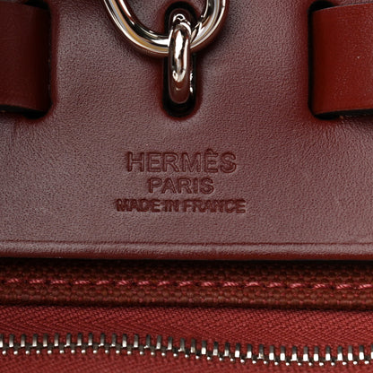 Hermes Vache Hunter Toile Herbag Zip 31 PM Rouge H 7 of 12