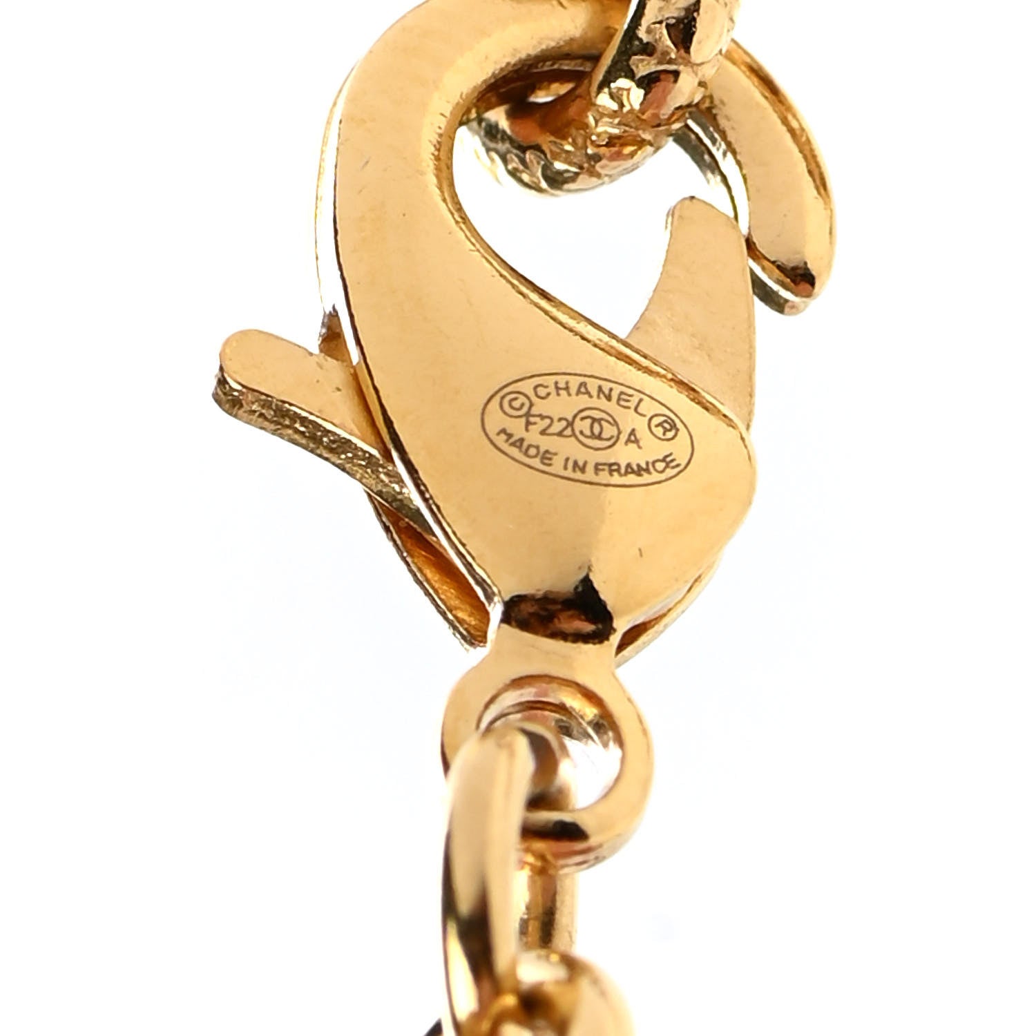 Chanel Crystal Chain Link CC Choker Necklace Gold 6 of 7