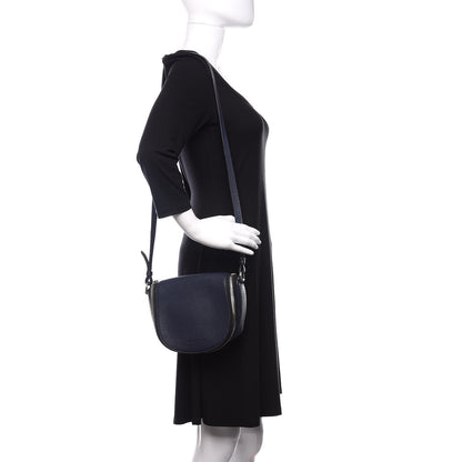 Burberry Grained Calfskin Small Zip Crossbody Bag Navy 2 of 9