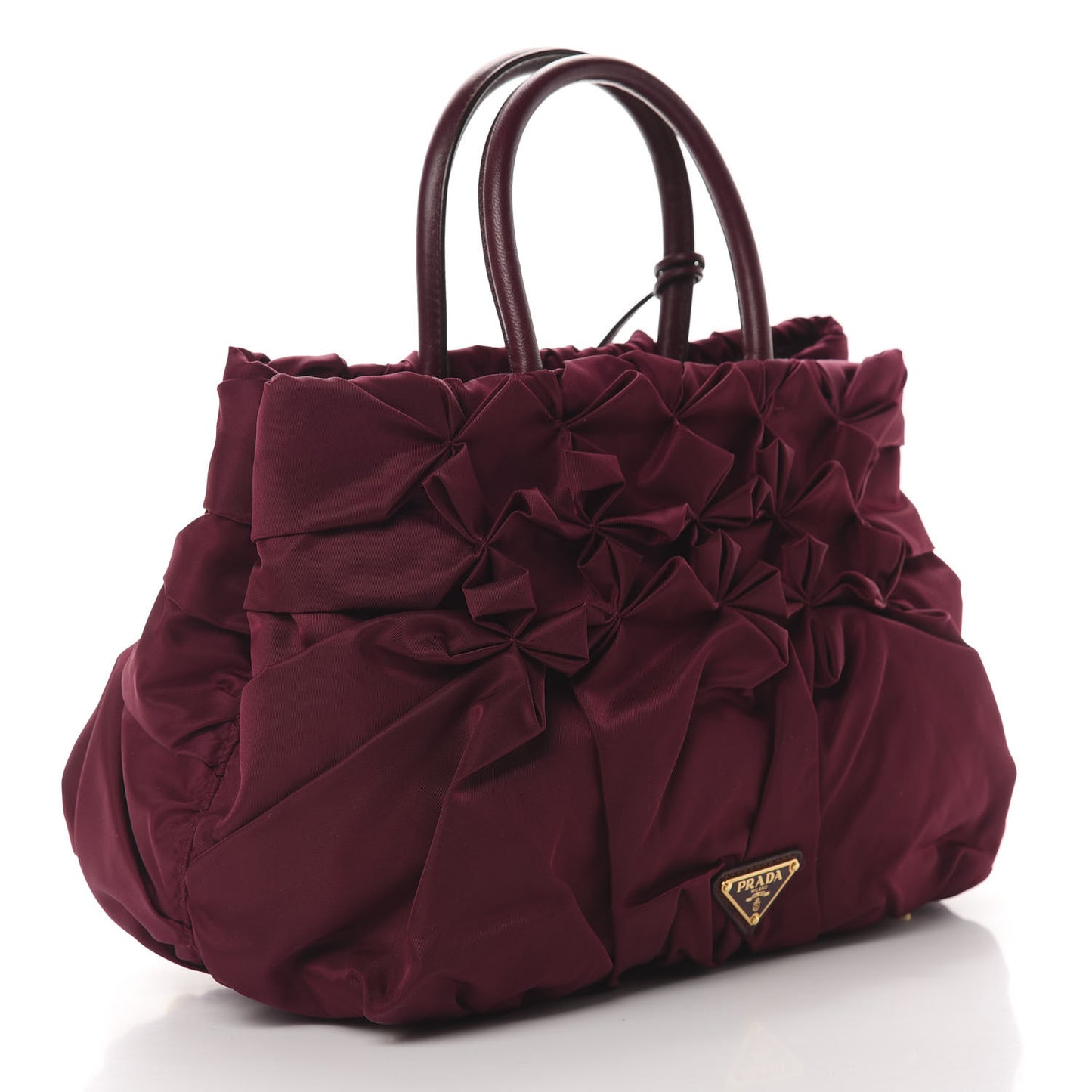 Tessuto Nylon Origami Pleated Tote Barolo