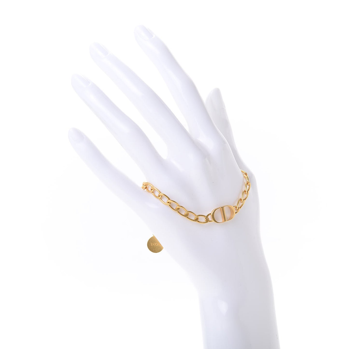 Metal Petit CD Chain Bracelet Gold