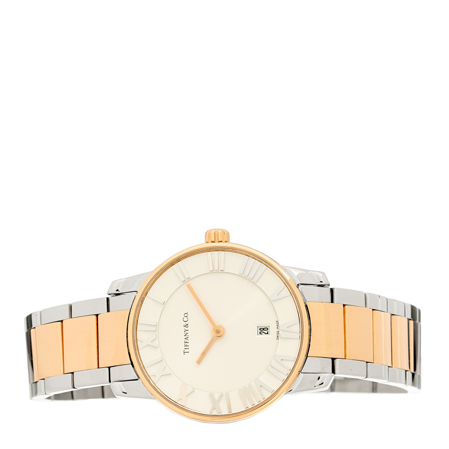 Tiffany Stainless Steel 18K Rose Gold 29mm Atlas 2-Hand Quartz Watch 2 of 4