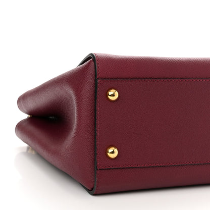 Burberry Soft Grain Medium Buckle Tote Dark Plum 8 of 10