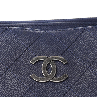 Chanel Grained Vegetal Calfskin Urban Shopping Tote Blue 10 of 10