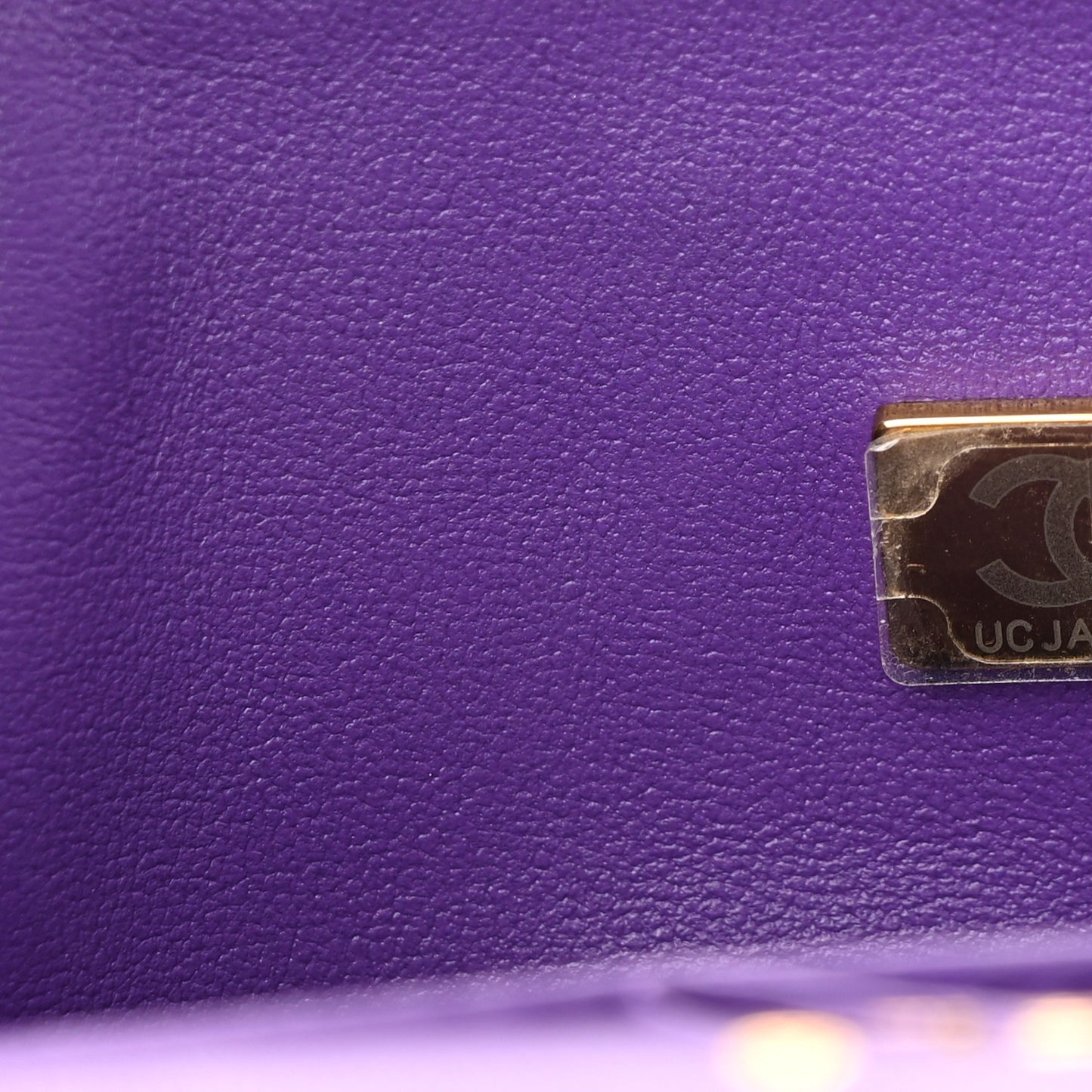 Caviar Quilted Small Double Flap Dark Purple