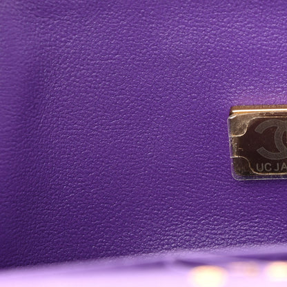 Chanel Caviar Quilted Small Double Flap Dark Purple 7 of 10