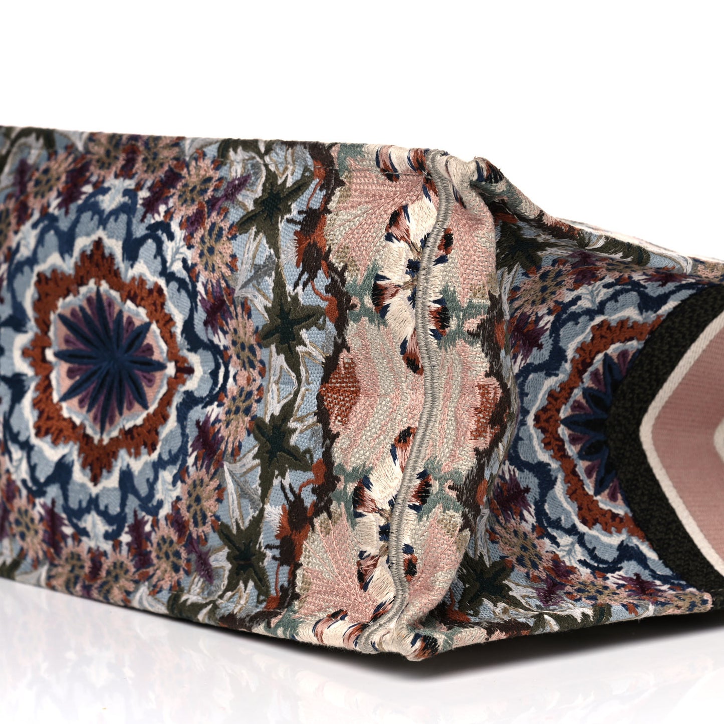 Canvas Embroidered KaleiDioroscopic Book Tote Multicolor