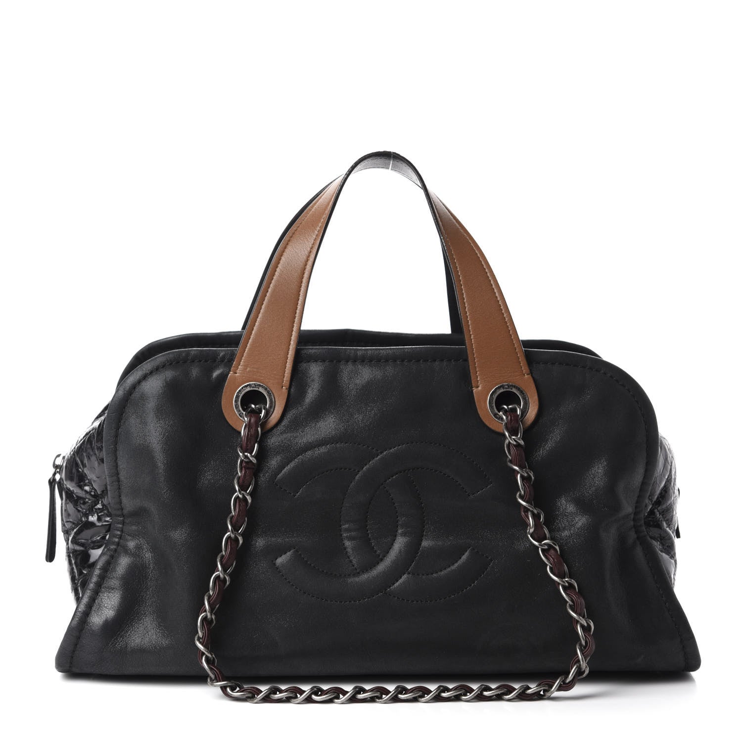 Chanel Iridescent Calfskin In The Mix Bowler Black 1 of 12