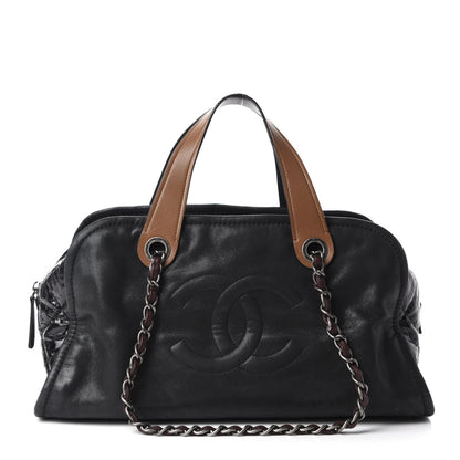 Chanel Iridescent Calfskin In The Mix Bowler Black 1 of 12