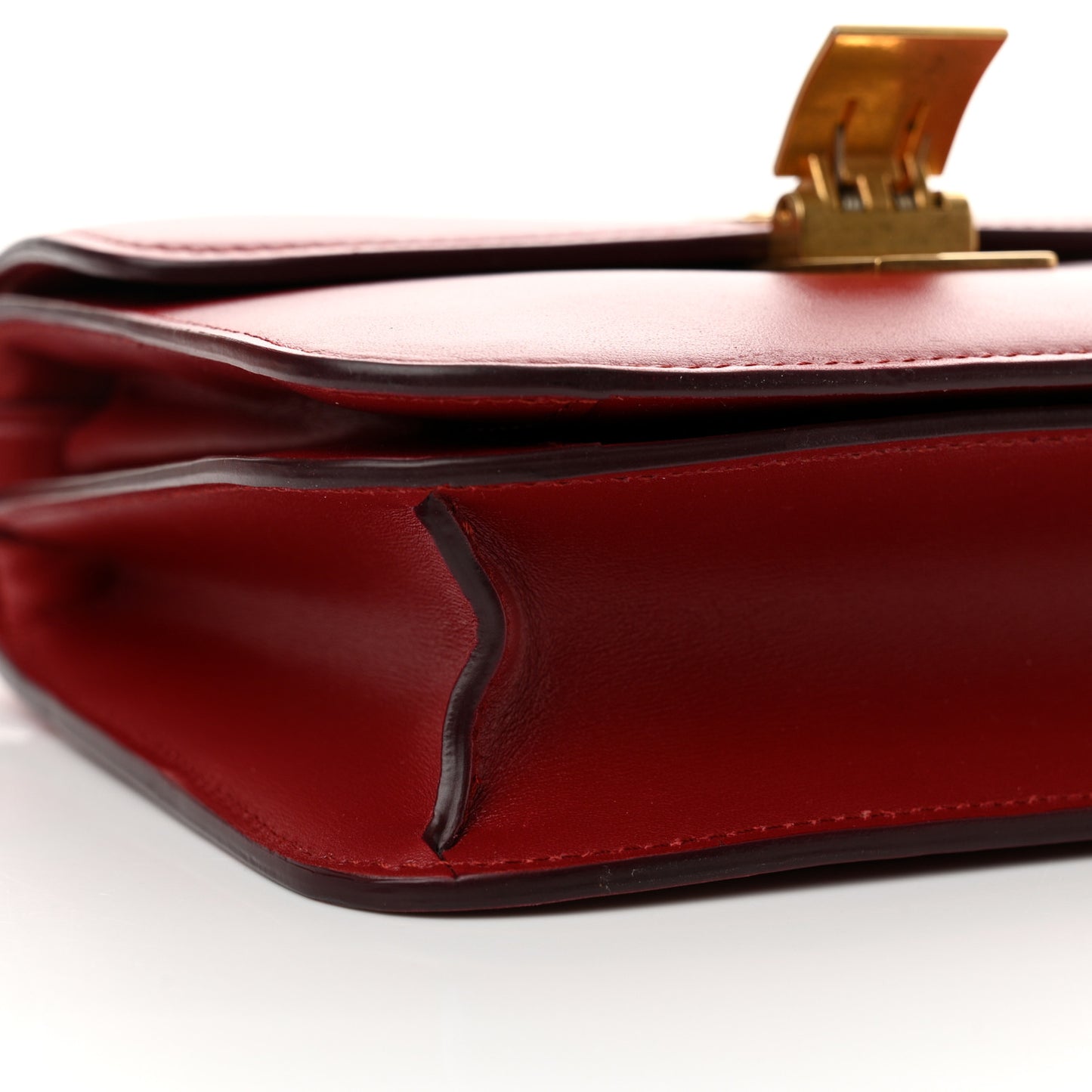 Box Calfskin Teen Classic Box Flap Bag Red