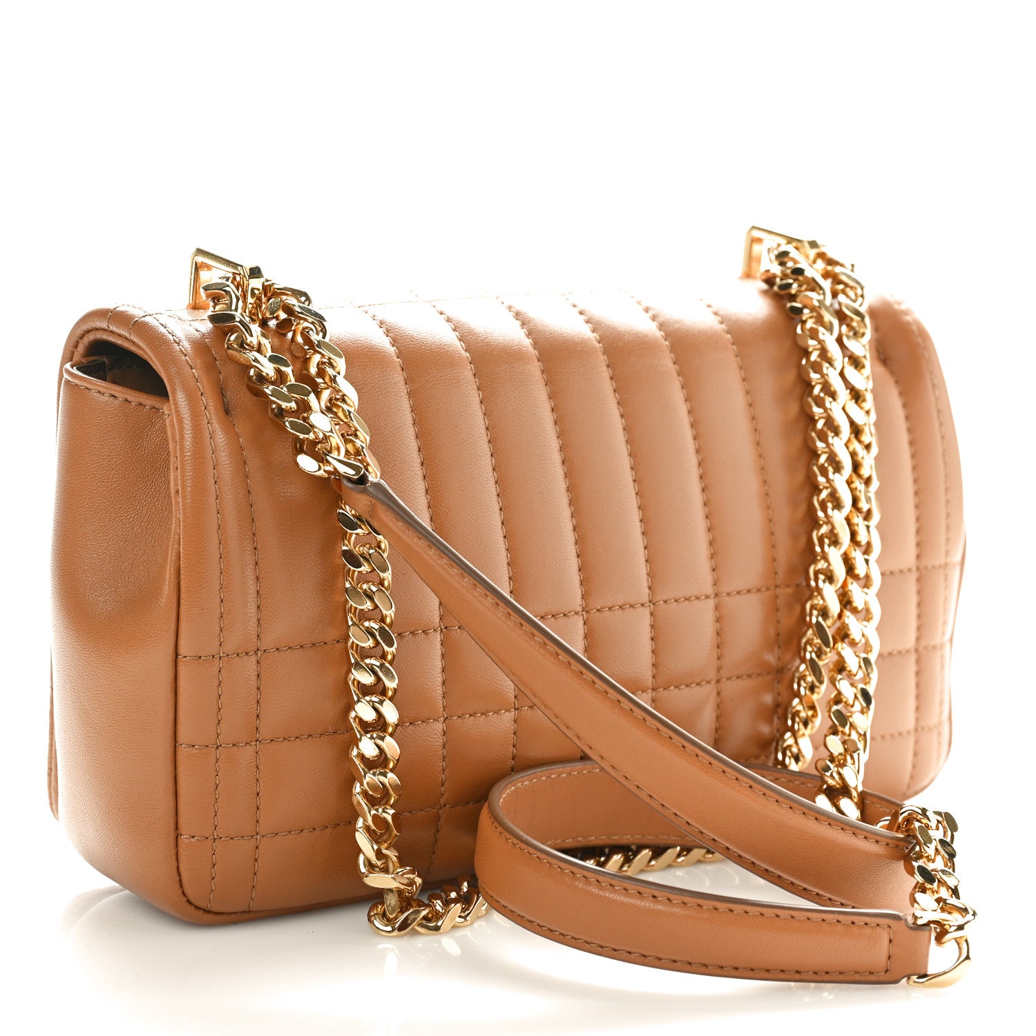 Burberry Lambskin Quilted Small Lola Bag Maple Brown 2 of 9