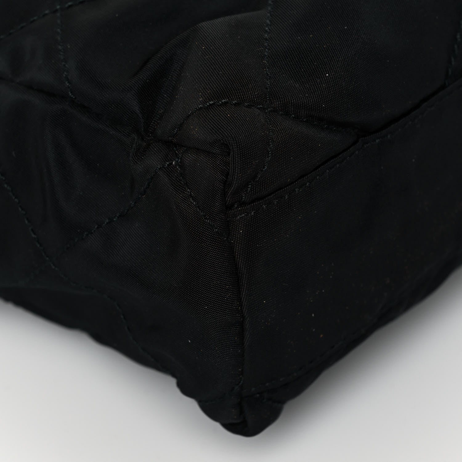 Prada Nylon Tessuto Impuntu Quilted Flap Shoulder Bag Black 9 of 12