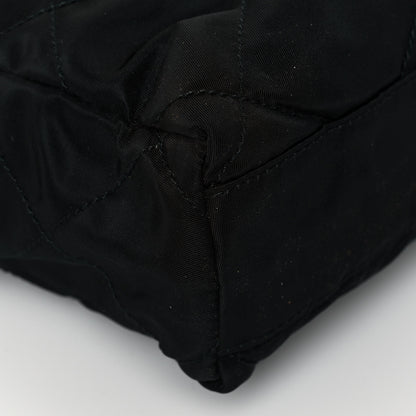 Prada Nylon Tessuto Impuntu Quilted Flap Shoulder Bag Black 9 of 12