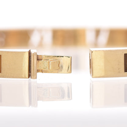 Tiffany 18K Yellow Gold Diamond Atlas Pierced Hinged Bangle Bracelet 5 of 6