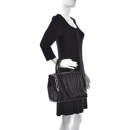 Alexander Wang Calfskin Suede Fringe Attica Tote Black 2 of 7