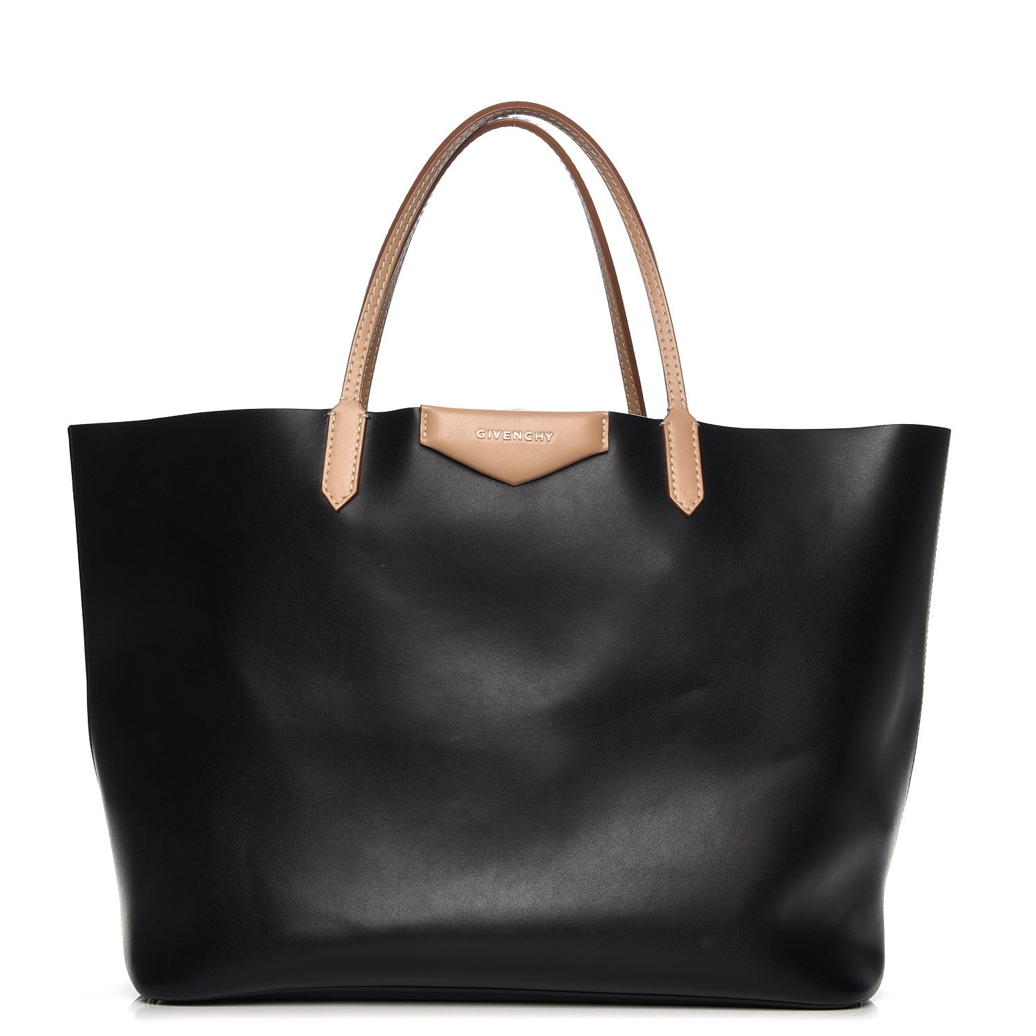 Givenchy Calfskin Large Antigona Tote Black Beige 1 of 7