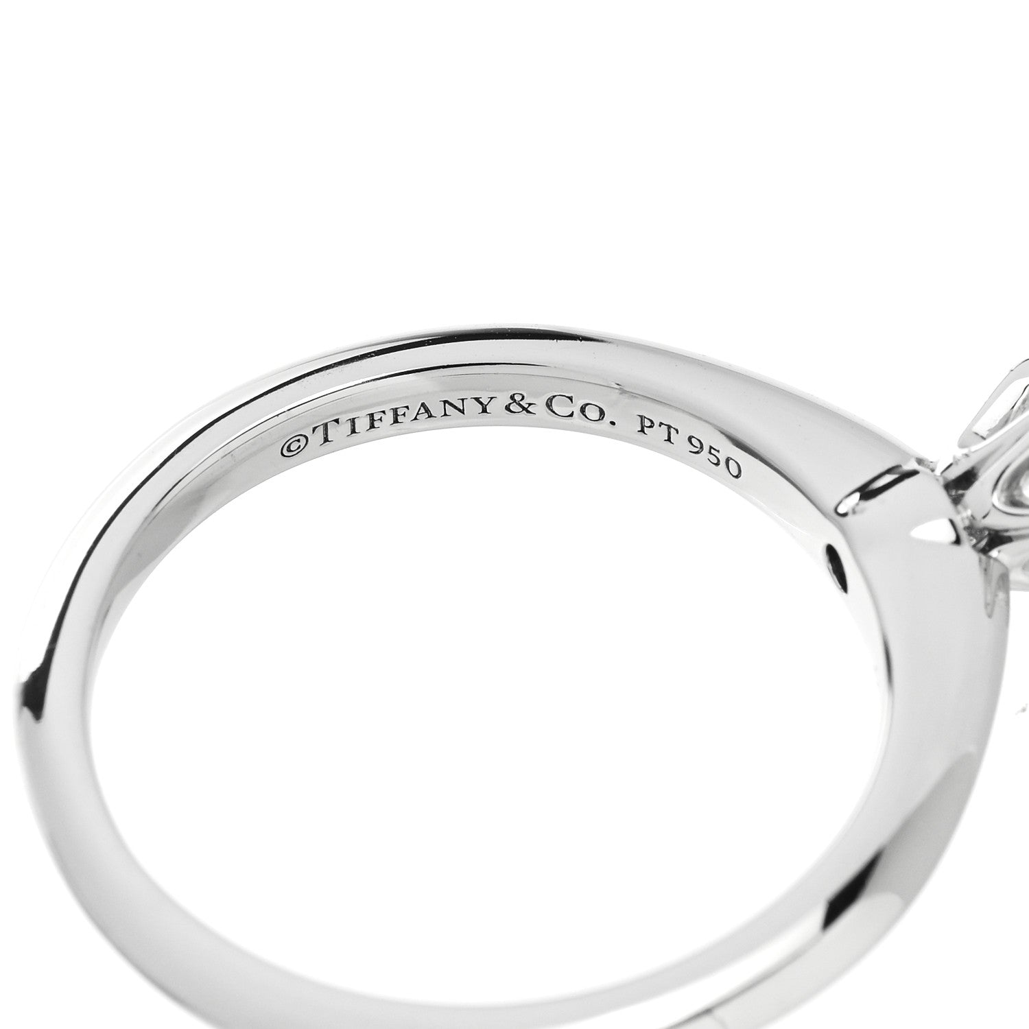 Tiffany Platinum Diamond .21ct Solitaire Engagement Ring 46 3.75 6 of 7