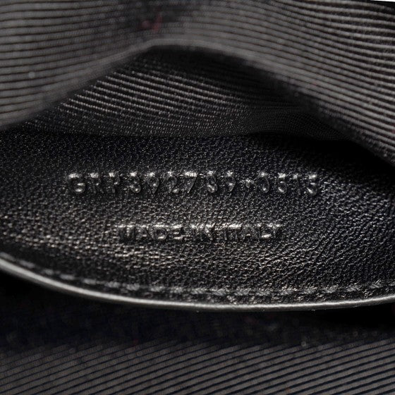 Saint Laurent Sheepskin Classic Matelasse Chevron Large Monogram Shopping Bag Black 7 of 18