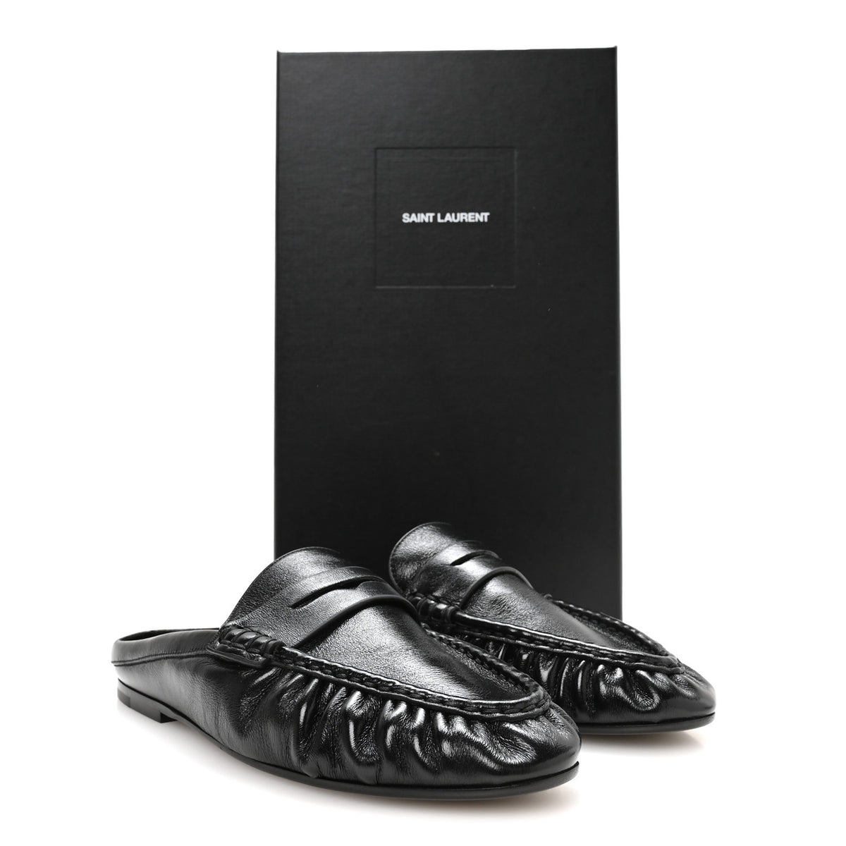 Saint Laurent Nappa Sugar Le Loafer 05 Mule 40 Black 9 of 9