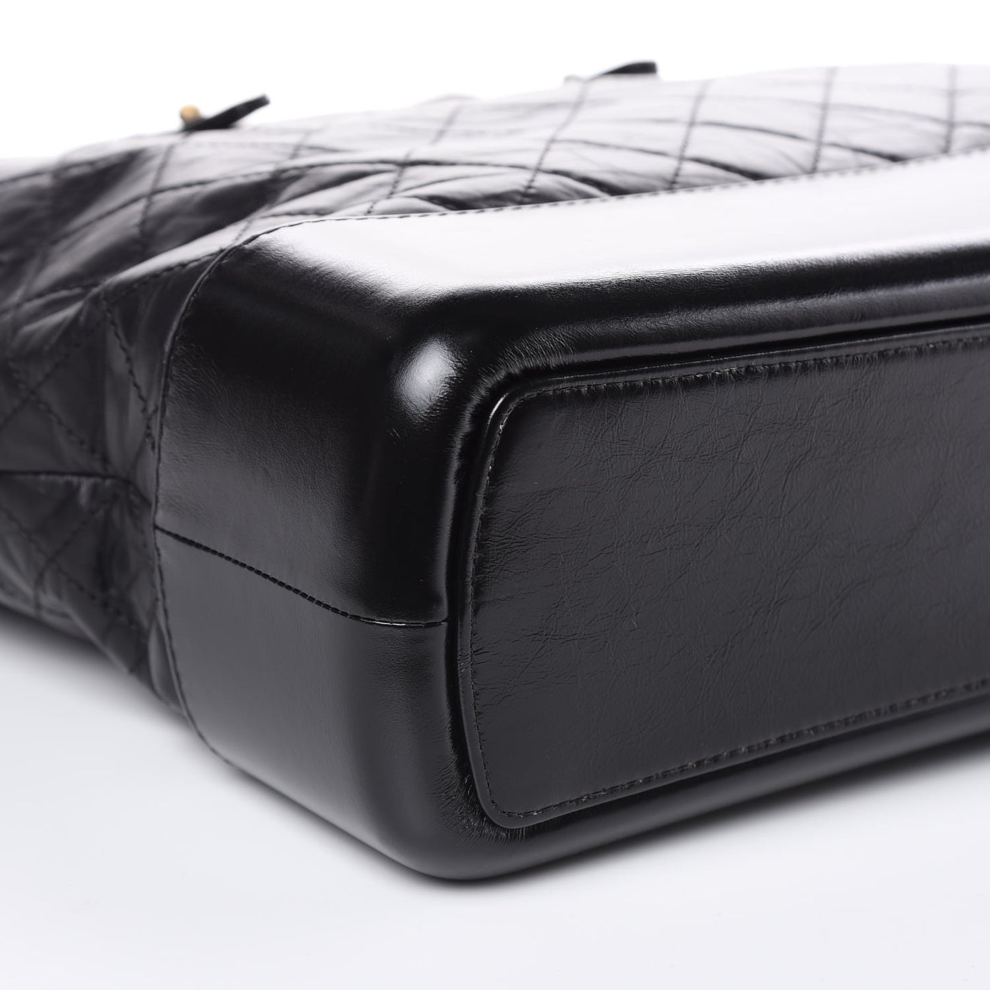 Calfskin Quilted Large Gabrielle Shopping Tote Black