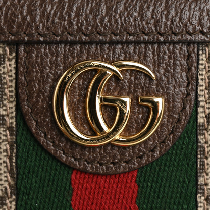 Gucci GG Supreme Monogram Web Ophidia Pouch Brown 10 of 12