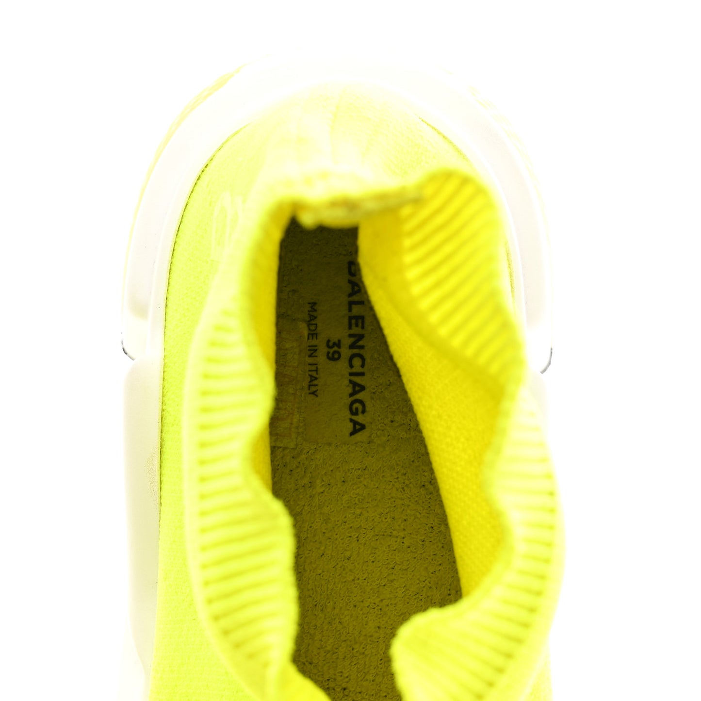 Nylon Knit Womens BB Speed Sneakers  39 Jaune Fluo
