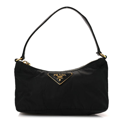 Prada Tessuto Nylon Pochette Bag Black 1 of 14