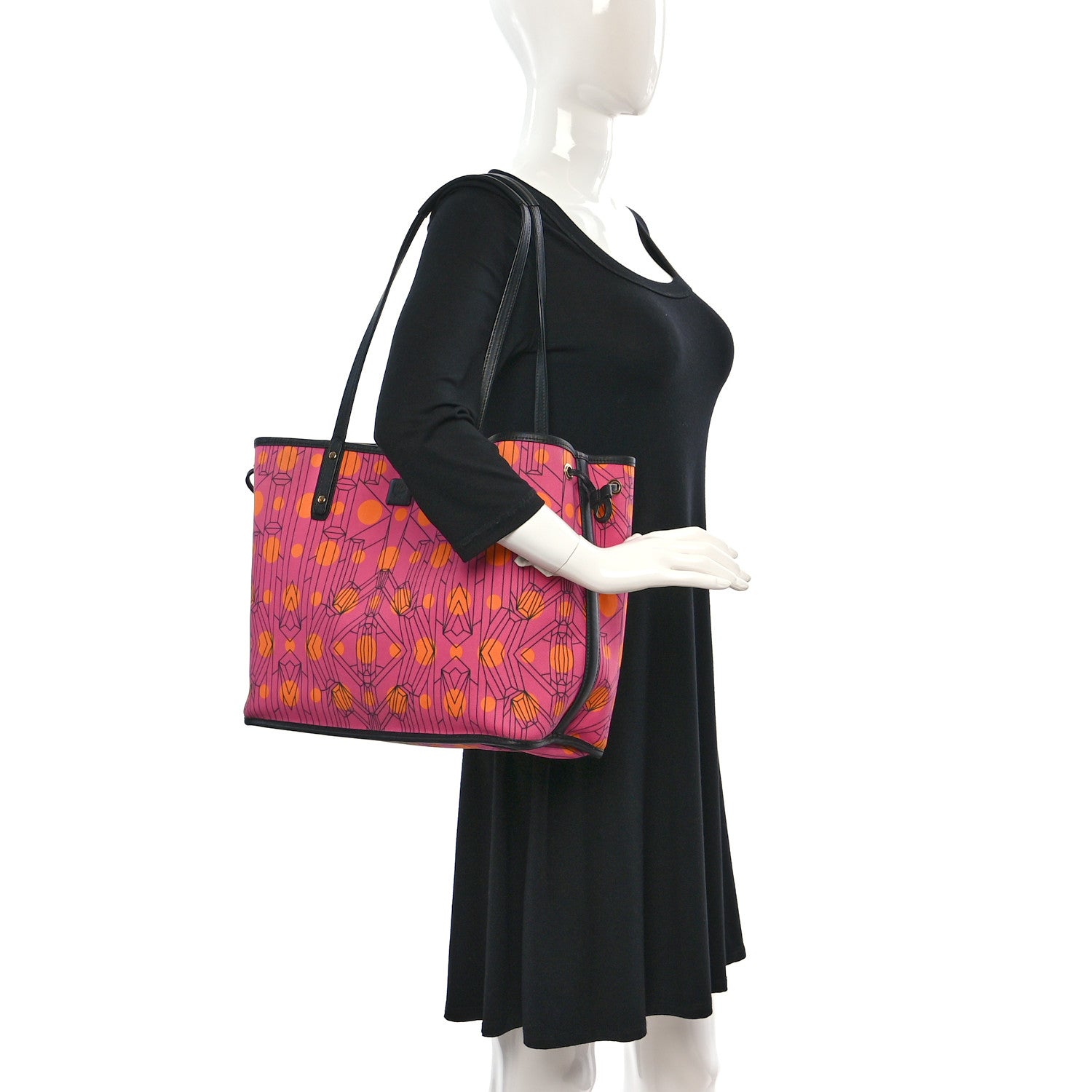 MCM Visetos Medium Project Reversible Shopper Tote Pink 2 of 15