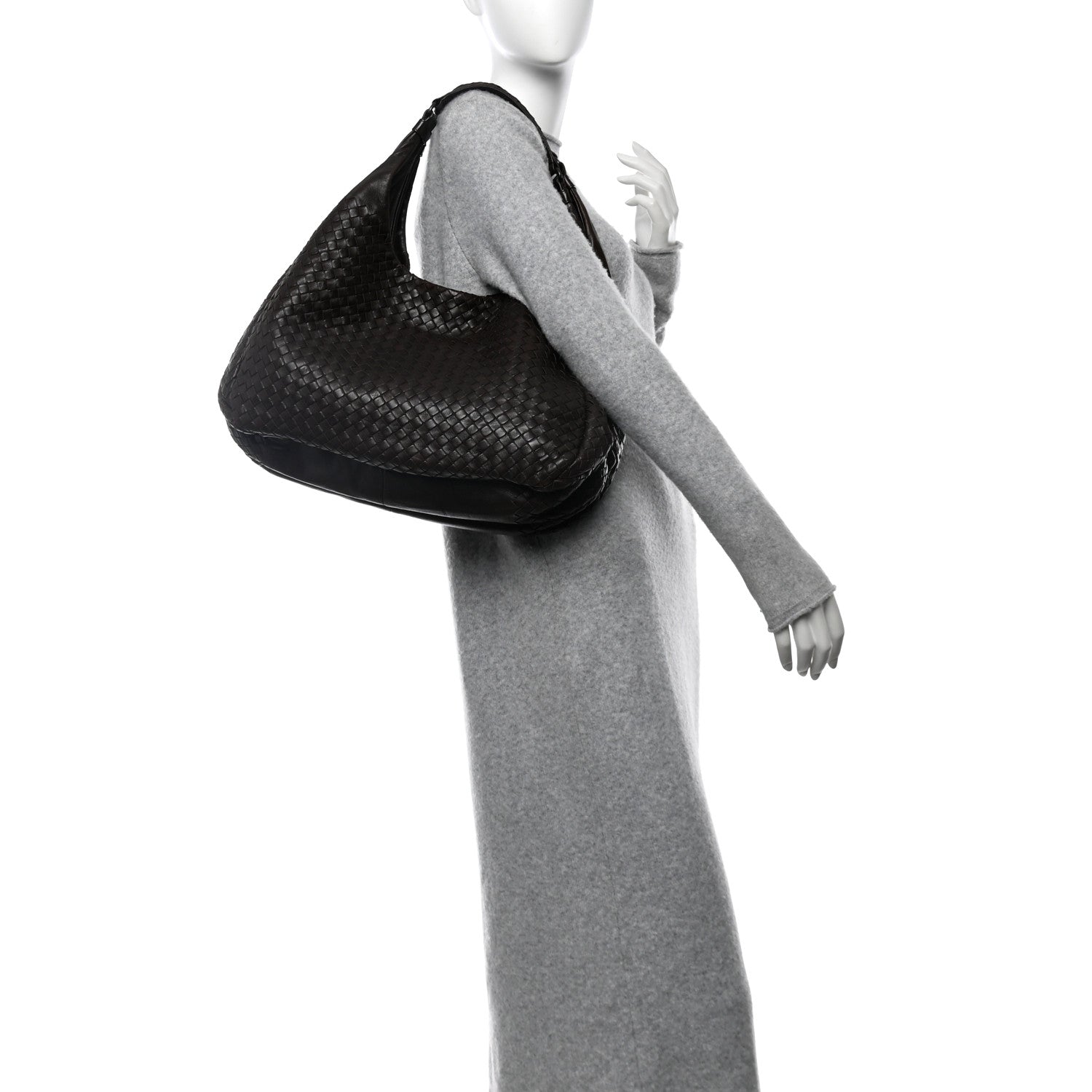 Bottega Veneta Nappa Intrecciato Large Campana Hobo Ebano 2 of 10