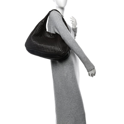 Bottega Veneta Nappa Intrecciato Large Campana Hobo Ebano 2 of 10