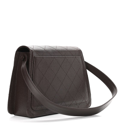 Chanel Caviar Flap Shoulder Bag Brown 2 of 7
