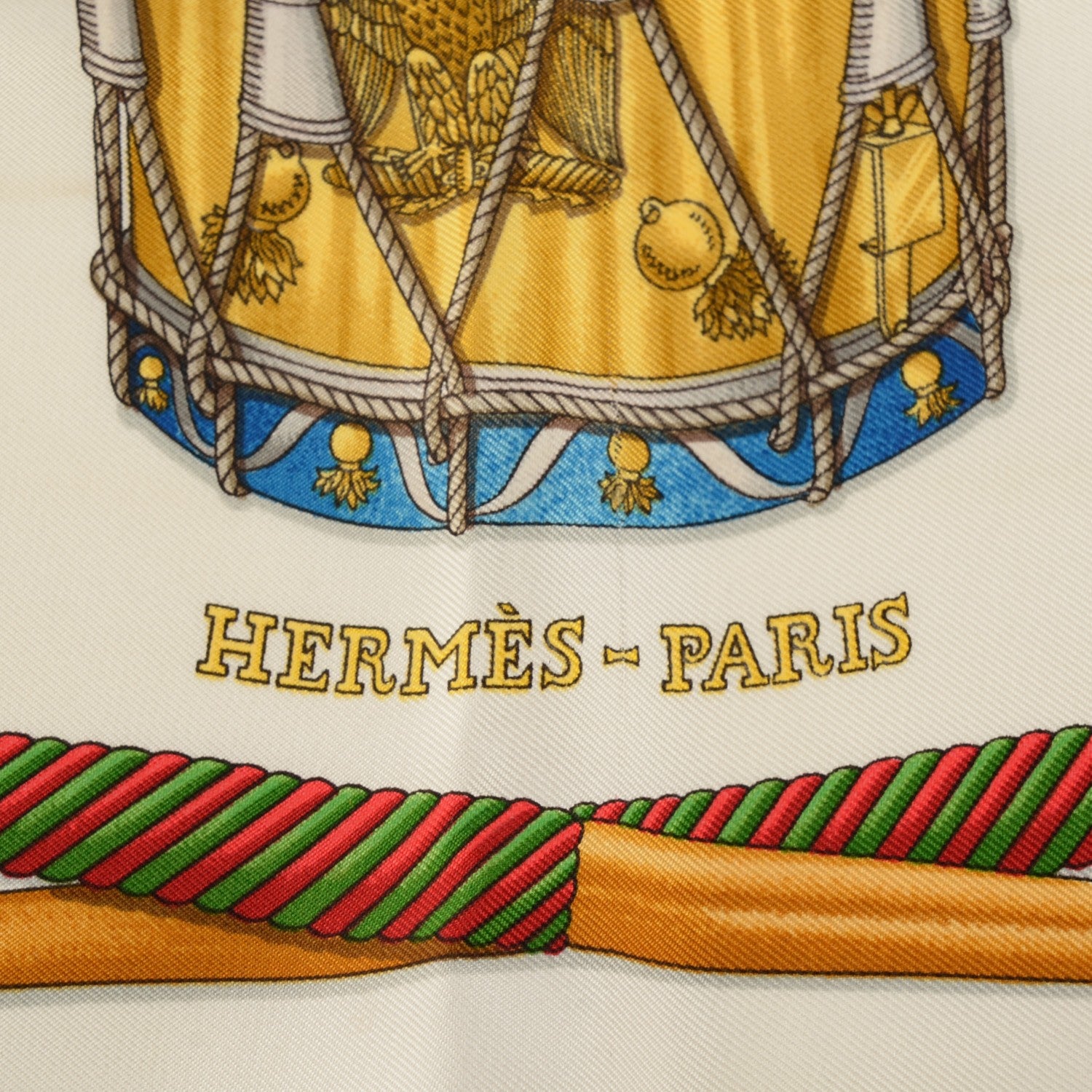 Hermes Silk Les Tambours Scarf 90 5 of 7