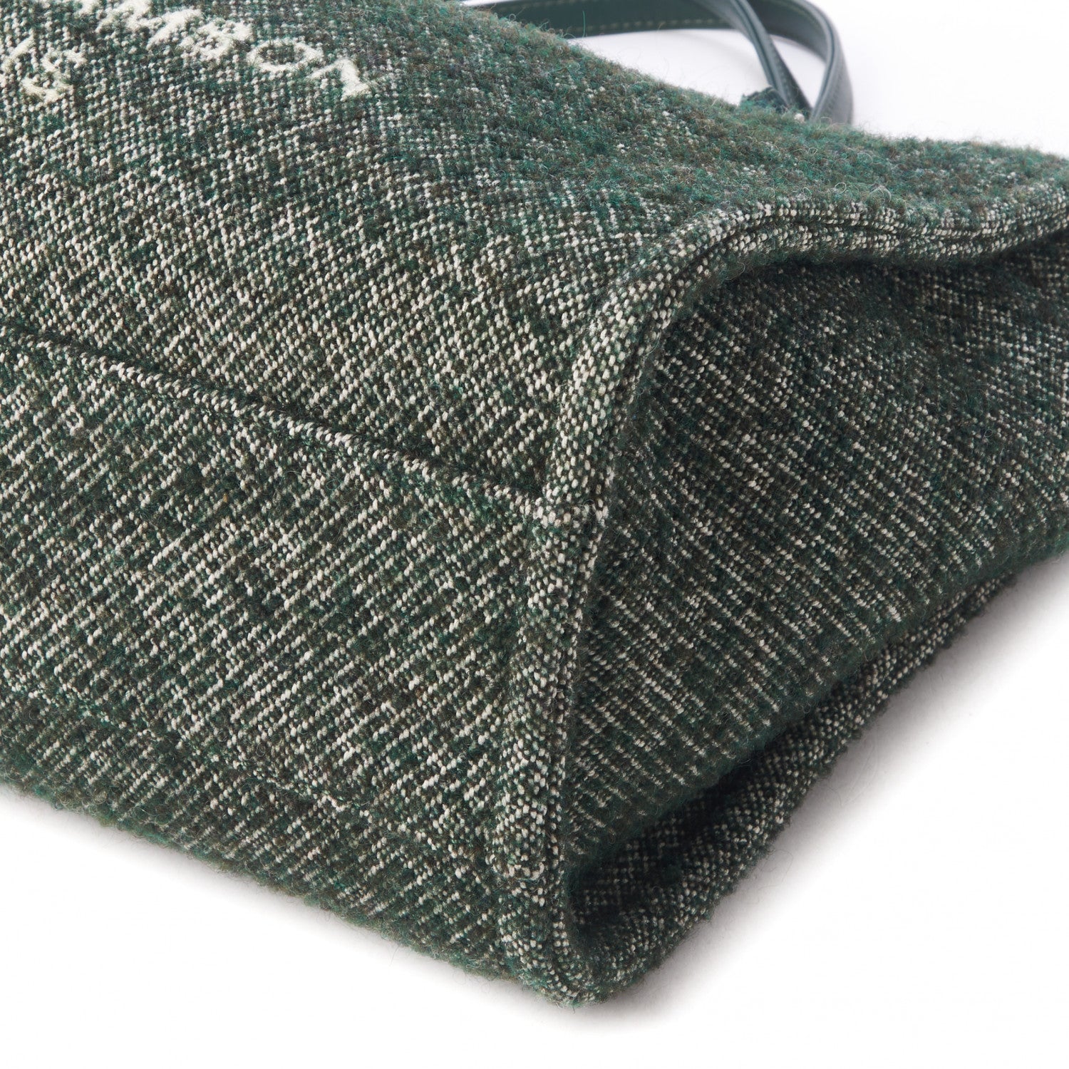 Chanel Mixed Fibers Calfskin Small Deauville Tote Green 4 of 9