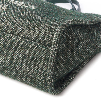 Chanel Mixed Fibers Calfskin Small Deauville Tote Green 4 of 9
