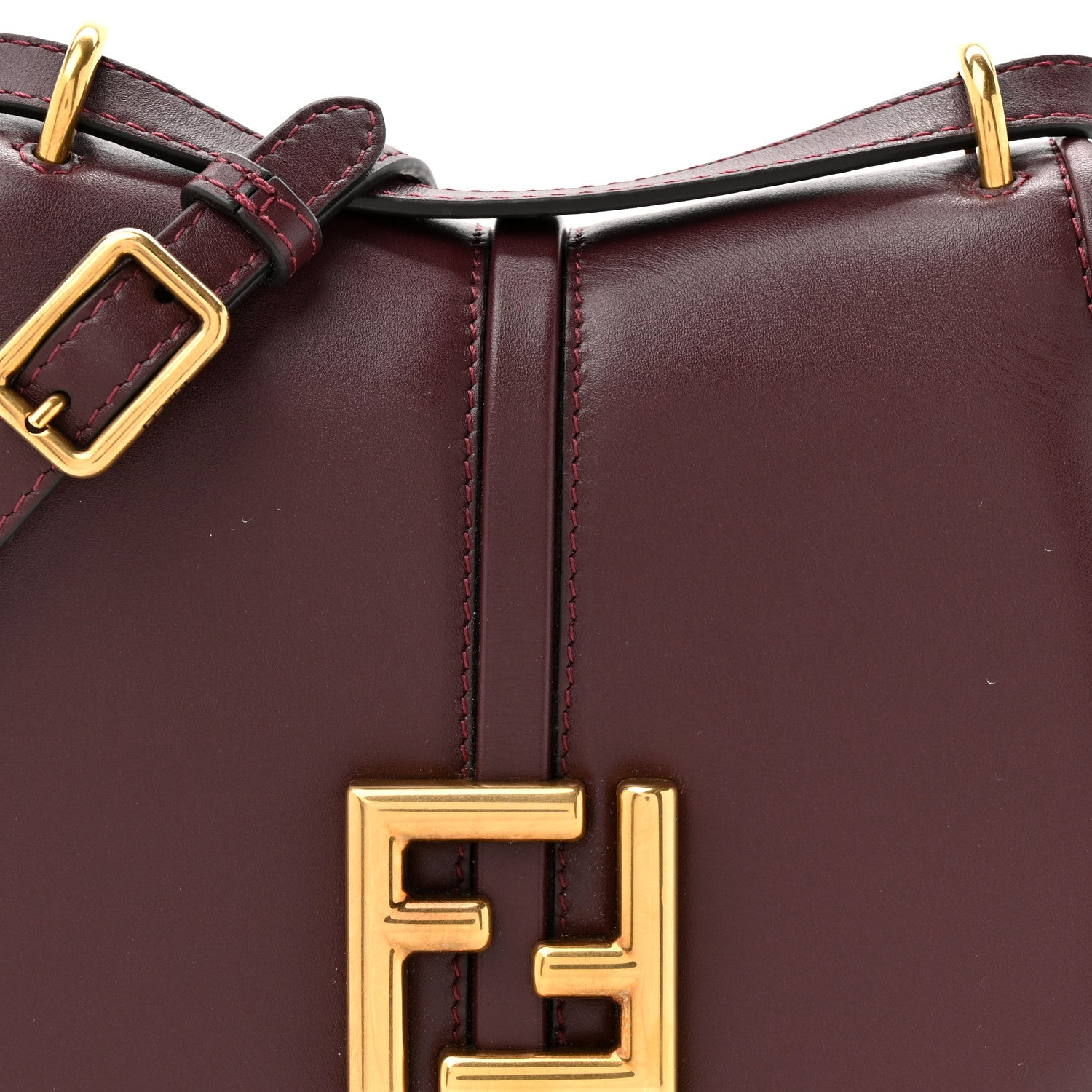 Fendi Vitello Brenta Cher Small Fendi C'mon Bordeaux 9 of 11