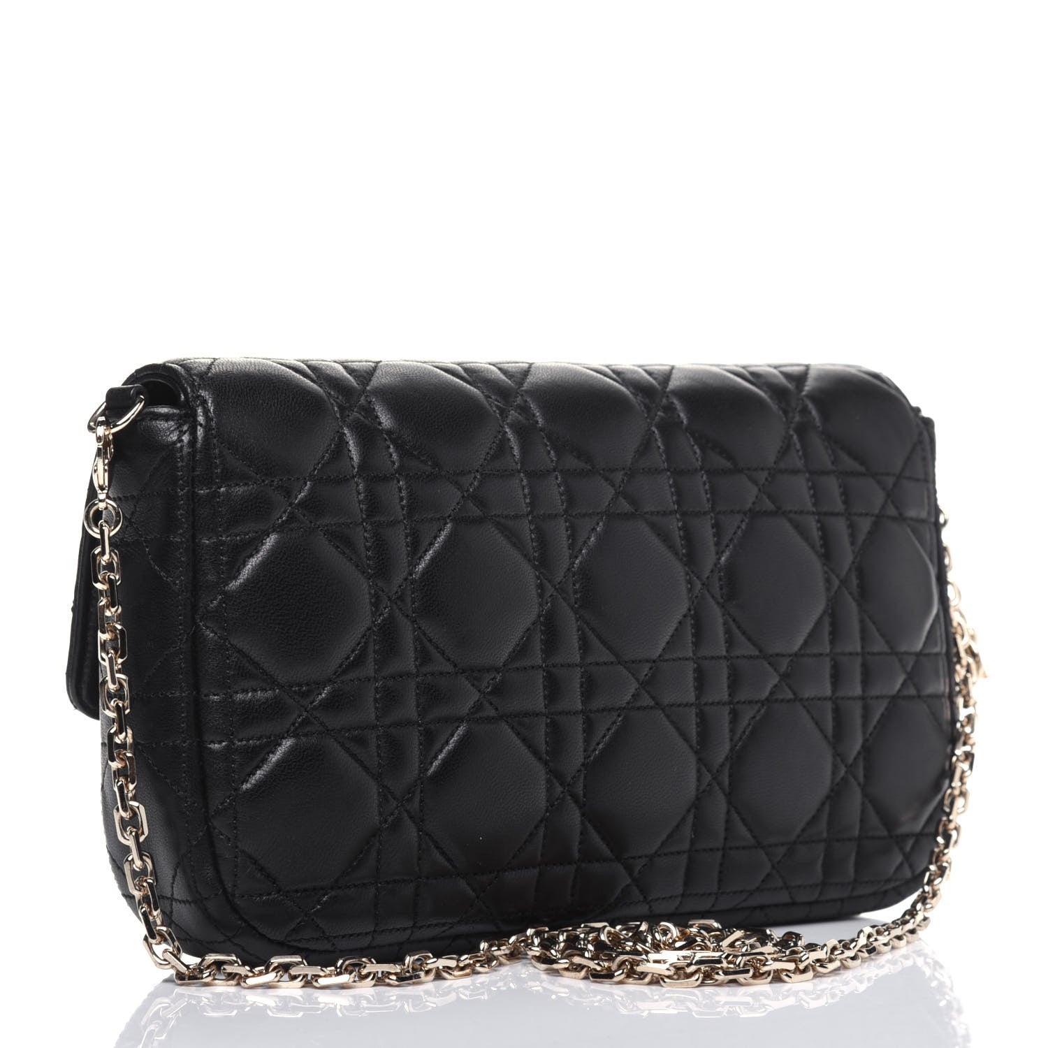 Christian Dior Lambskin Cannage New Lock Pouch Black 3 of 12