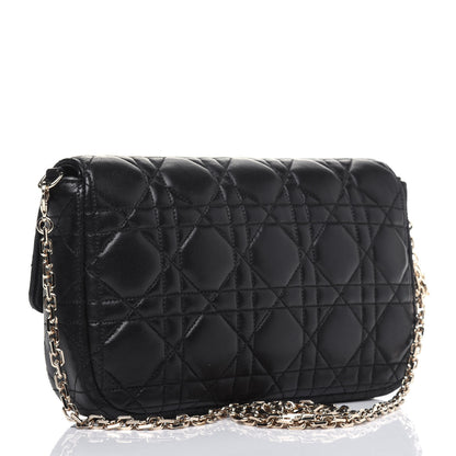 Christian Dior Lambskin Cannage New Lock Pouch Black 3 of 12