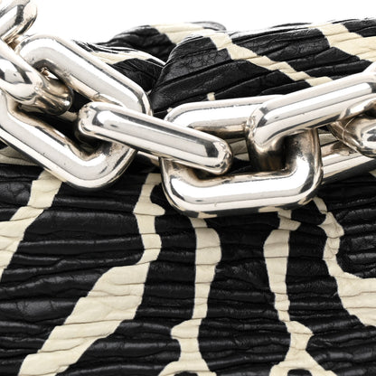 Bottega Veneta Nappa Zebra Print The Pouch Oversized Clutch White Black 8 of 10