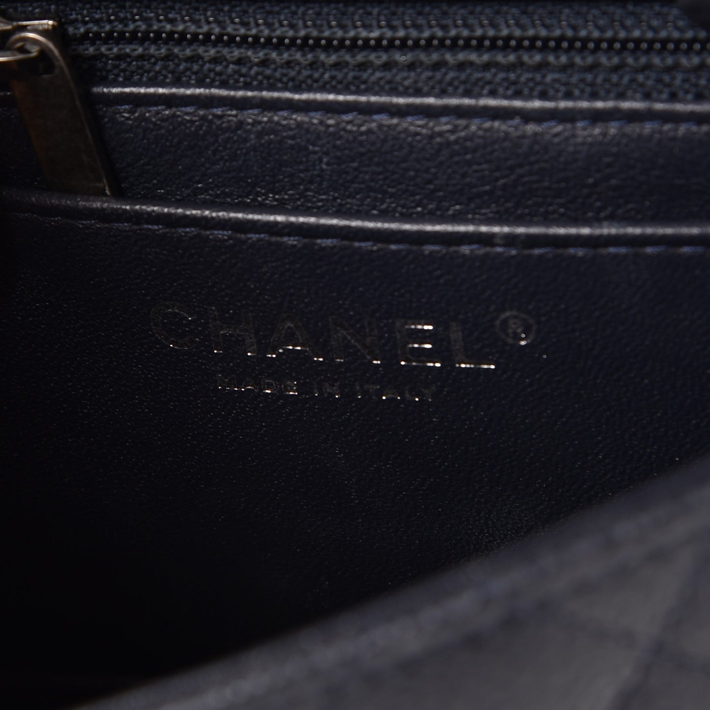 Caviar Quilted Mini Square Flap Navy
