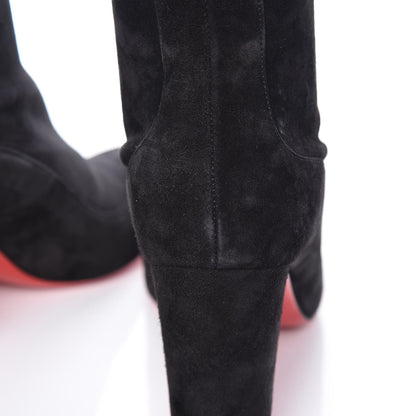 Christian Louboutin Veau Velours Stretch Gena 85 Bootie 39 Black 7 of 9